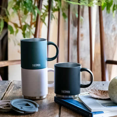 サーモス 真空断熱マグカップ 450ml ブラック JDS-451-BK の通販