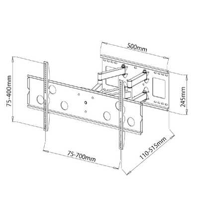 スタープラチナ テレビ壁掛け金具 37-65インチ対応 TVセッターフリー