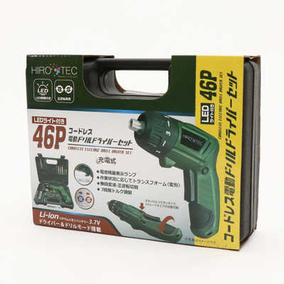 ハンマー&ドライバー ヒロコーポレーション 46Pコードレス電動ドリルドライバーセット
