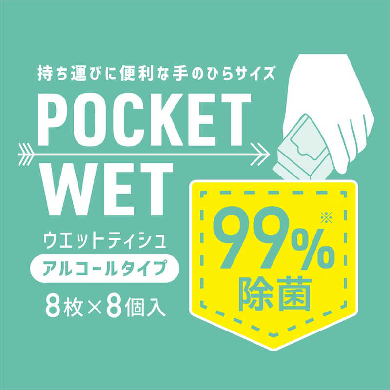 医食同源 医食同源 POCKET WET(ポケットウェット)8枚入×8個パック  