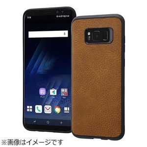 レイアウト Galaxy S8+用 オープンレザーケース スマート RT-GS8PLC12/DK ダークブラウン