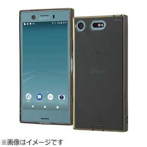 レイアウト Xperia XZ1 Compact用 TPUソフトケース コネクタキャップ付き ブラック RT-RXZ1CTC10/B