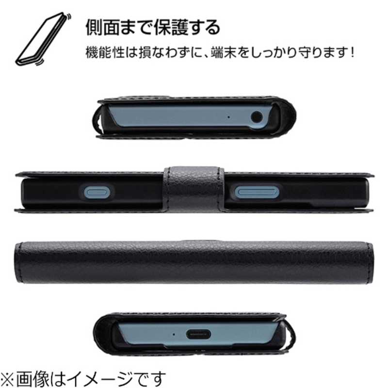 レイアウト レイアウト Xperia XZ1 Compact用 手帳型ケース シンプル マグネット ブラック RT-RXZ1CELC1/BB RT-RXZ1CELC1/BB