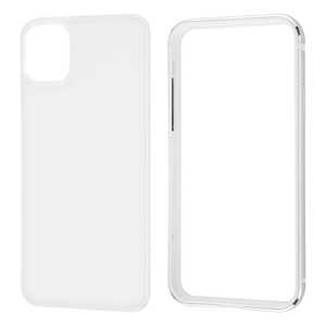 レイアウト iPhone 11 6.1インチ アルミバンパー+背面パネル(クリア)/シルバー RT-P21AB/SVM レイアウト iPhone 11 6.1インチ アルミバンパー+背面パネル(クリア)/シルバー RT-P21AB/SVM