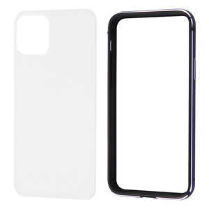 レイアウト iPhone 11 Pro 5.8インチ アルミバンパー+背面パネル(クリア)/ネイビー RT-P23AB/DNM レイアウト iPhone 11 Pro 5.8インチ アルミバンパー+背面パネル(クリア)/ネイビー RT-P23AB/DNM