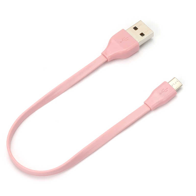 PGA PGA ［micro USB］ フラットケーブル 15cm ピンク 15cm ピンク ［0.15m］ PG-MUC01M09 PG-MUC01M09