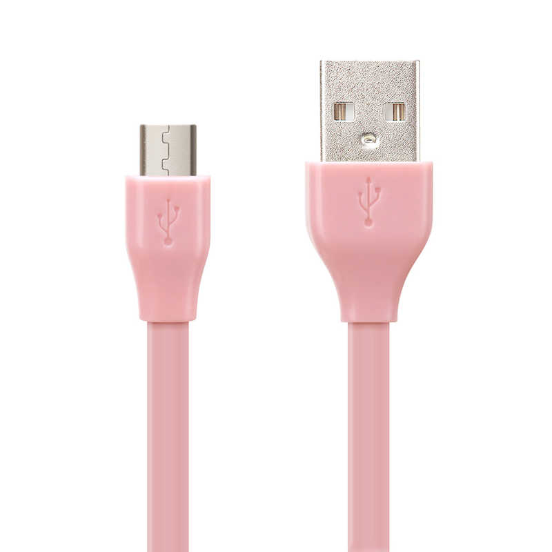 PGA PGA micro USB コネクタ USB フラットケーブル 1.2m PG-MUC12M09 1.2m ピンク PG-MUC12M09 1.2m ピンク