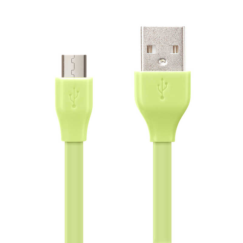 PGA PGA micro USB コネクタ USB フラットケーブル 1.2m PG-MUC12M10 1.2m グリｰン PG-MUC12M10 1.2m グリｰン