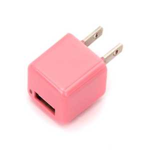 PGA スマートフォン対応[USB給電] AC - USB充電器 (1ポート･ピンク) PG-UAC10A04PK