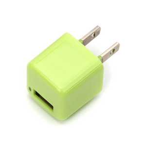 PGA スマートフォン対応[USB給電] AC - USB充電器 (1ポート･グリーン) PG-UAC10A05GR