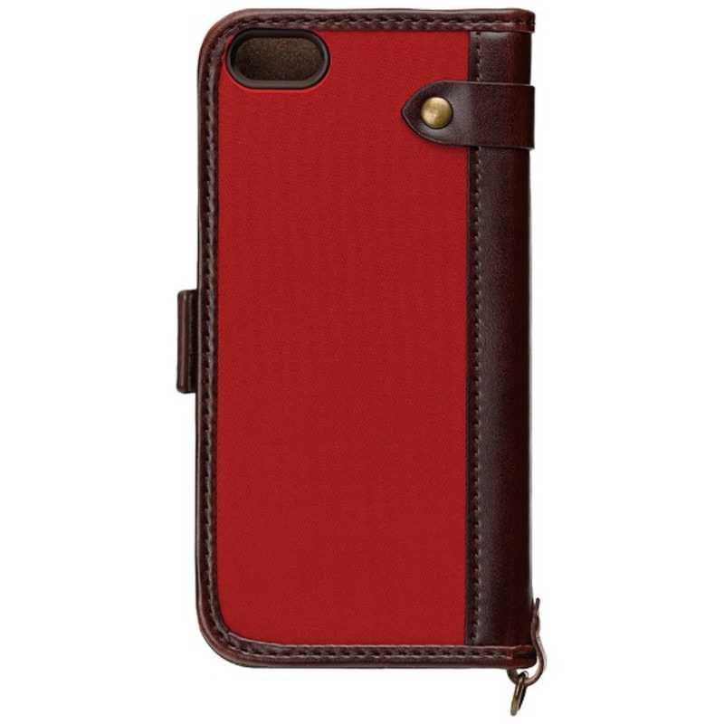 PGA PGA iPhone SE（第1世代）4インチ / 5s / 5用 フリップカバー ナイロン レッドポケット付＋ハンドストラップ 手帳型ケース PG-I5EFP08RD PG-I5EFP08RD