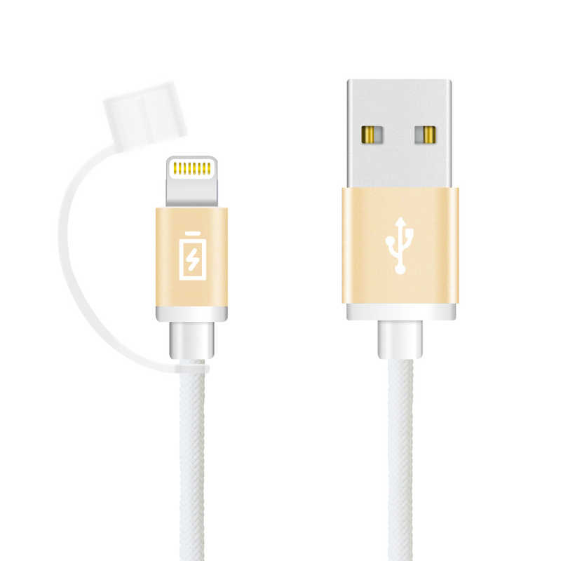 PGA PGA USB-A ⇔ Lightning 充電･転送ケーブル iCharger タフ [1.2m /MFi認証 iPhone･iPad･iPod] PG-LC12M23GD PG-LC12M23GD