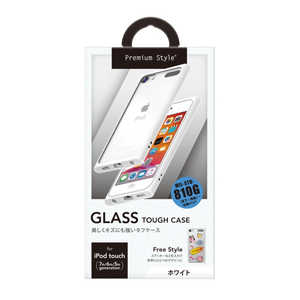 PGA iPod touch 第7世代用 ガラスタフケース ホワイト Premium Style ホワイト PG-IT7GT02WH