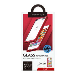 PGA iPod touch 第7世代用 ガラスタフケース レッド Premium Style レッド PG-IT7GT03RD