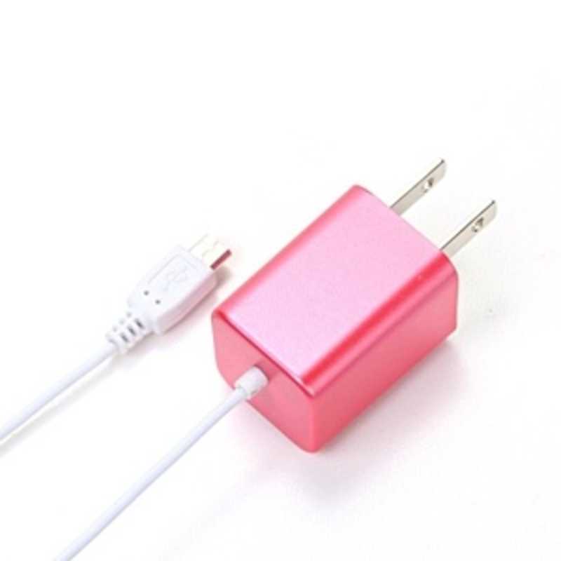 PGA PGA [micro USB]ケーブル一体型AC充電器 (1.5m) iCharger ピンク PG-SPMUAC03PK PG-SPMUAC03PK