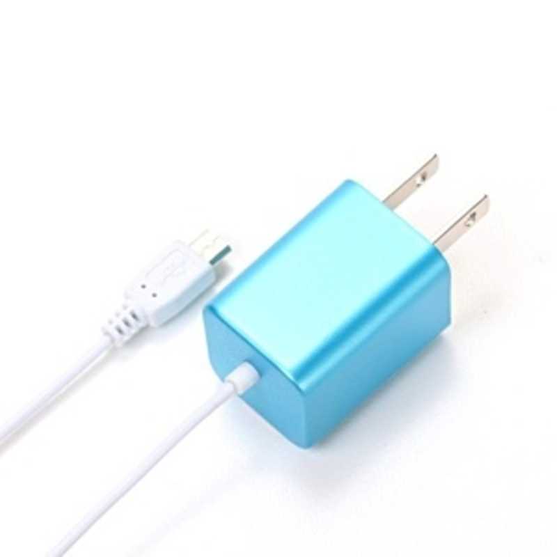 PGA PGA [micro USB]ケーブル一体型AC充電器 (1.5m) iCharger ブルー PG-SPMUAC04BL PG-SPMUAC04BL
