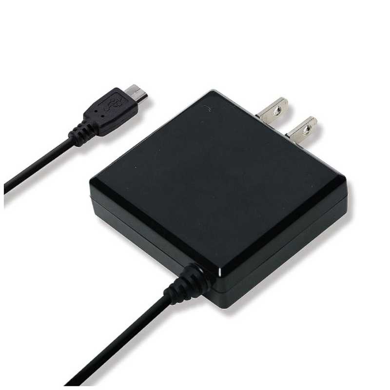 PGA PGA [micro USB] ケーブル一体型AC充電器2A ブラック PG-2ACMU08BK PG-2ACMU08BK