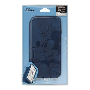 PGA iPhone SE/8/7/6s/6用ガラスフリップケース ミッキーマウス ミッキーマウス PG-DGF20M01MKY