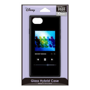 PGA iPhone SE 第2世代 ガラスハイブリッドケース ミッキーマウス/ブラック PG-DGT20M01MKY