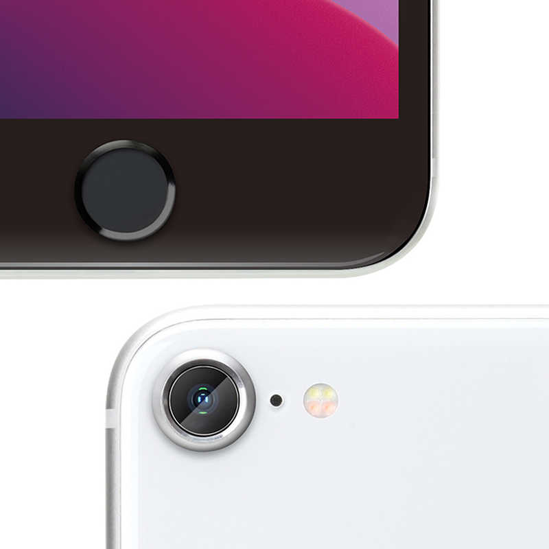 PGA PGA iPhone SE/8/7用 カメラ&ホームボタンプロテクターセット シルバー PG-20MCHS02SV シルバｰ PG-20MCHS02SV シルバｰ