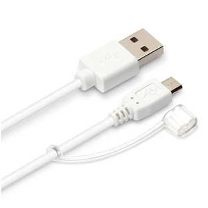 PGA IQOS用 USB充電ケｰブル micro USB コネクタ ケｰブル長1.2m PG-IQMC12M2WH ホワイト