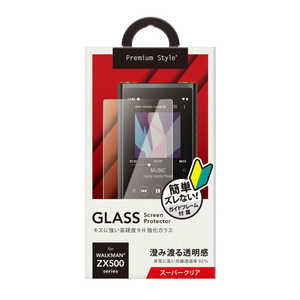 PGA WALKMAN NWーZX500用 液晶保護ガラス スーパークリア Premium Style PG-WMZ500GL01