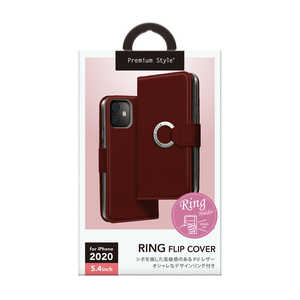 PGA iPhone 12 mini 5.4インチ対応 リングフリップカバー Premium Style レッド PG-20FFP06RD PGA iPhone 12 mini 5.4インチ対応 リングフリップカバー Premium Style レッド PG-20FFP06RD