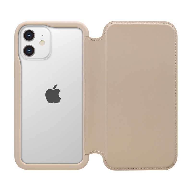 PGA PGA iPhone 12 mini 5.4インチ対応 ガラスフリップケース Premium Style ベージュ PG-20FGF03BE PG-20FGF03BE