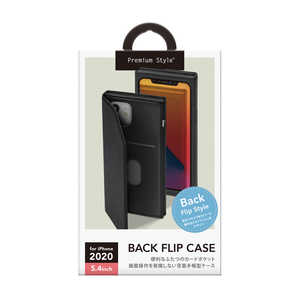 PGA iPhone 12 mini 5.4インチ対応 バックフリップケース Premium Style ブラック PG-20FPU01BK