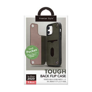 PGA iPhone 12 mini 5.4インチ対応 タフバックフリップケース Premium Style ブラック PG-20FPU03BK