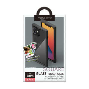 PGA iPhone 12 mini 5.4インチ対応 ガラスタフケース スクエアタイプ Premium Style ブラック PG-20FGT05BK PGA iPhone 12 mini 5.4インチ対応 ガラスタフケース スクエアタイプ Premium Style ブラック PG-20FGT05BK