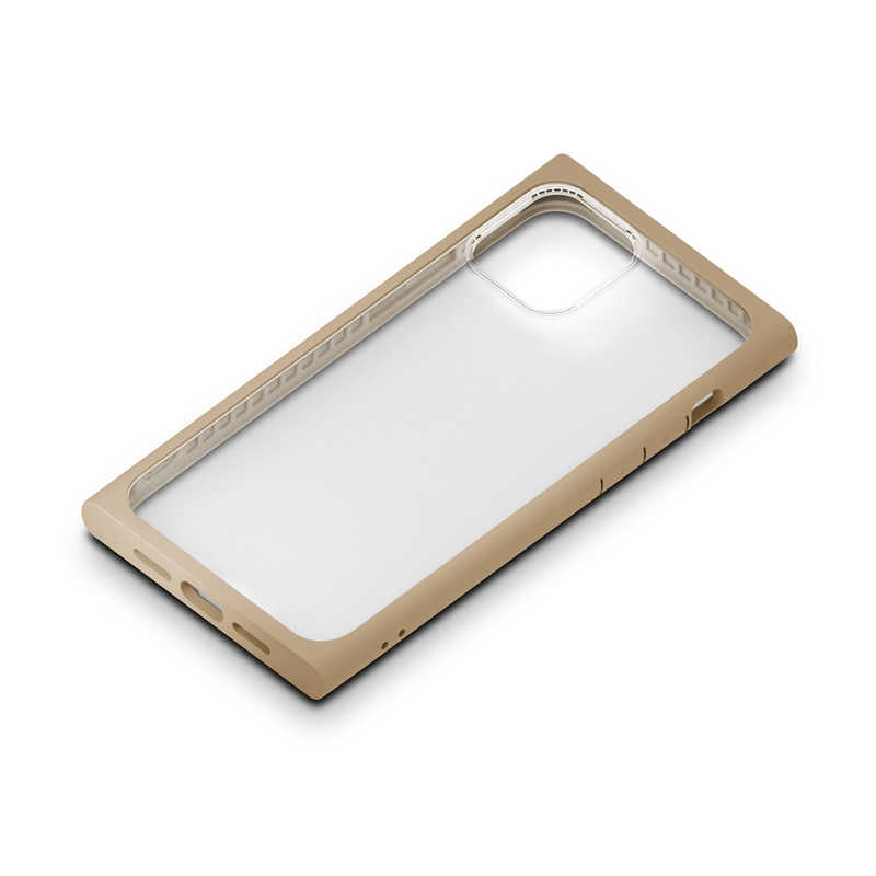 PGA PGA iPhone 12 mini 5.4インチ対応 ガラスタフケース スクエアタイプ Premium Style ベージュ PG-20FGT07BE PG-20FGT07BE