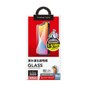 PGA iPhone 12 mini 5.4インチ対応 治具付き 液晶保護ガラス スーパークリア PG-20FGL01CL スｰパｰクリア