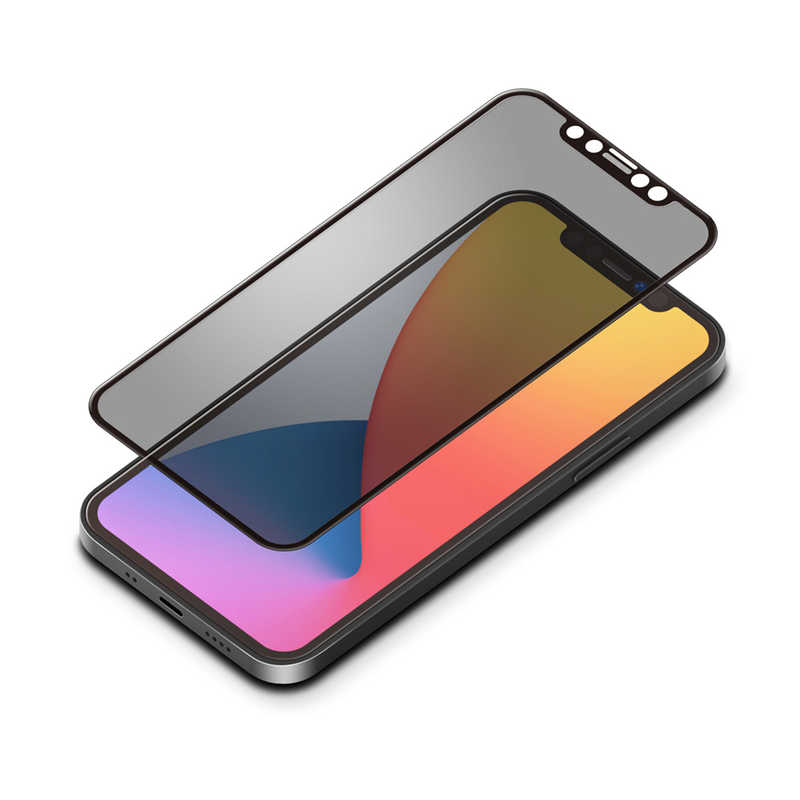 PGA PGA iPhone 12 mini 5.4インチ対応 治具付き Dragontrail液晶全面保護ガラス 覗き見防止 PG-20FGL05FMB 覗き見防止 PG-20FGL05FMB 覗き見防止