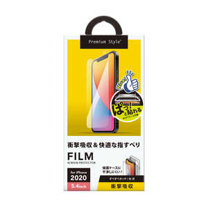 PGA iPhone 12 mini 5.4インチ対応 治具付き 液晶保護フィルム 衝撃吸収/光沢 PG-20FSF01 衝撃吸収/光沢