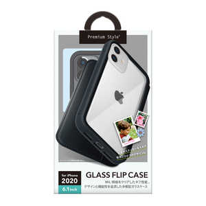 PGA iPhone 12/12 Pro 6.1インチ対応ガラスフリップケース ブラック PG-20GGF01BK