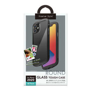 PGA iPhone 12/12 Pro 6.1インチ対応ガラスタフケース ラウンドタイプ ブラック PG-20GGT01BK