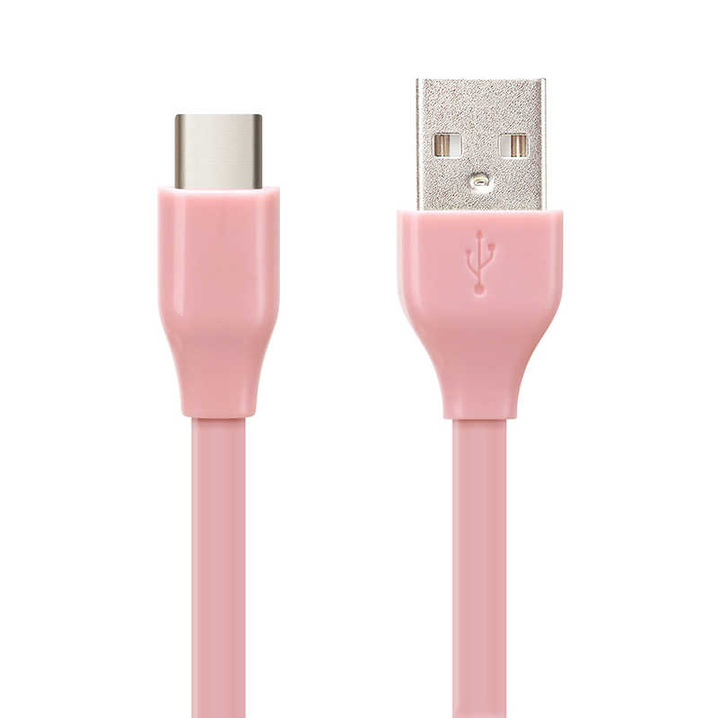 PGA PGA USB Type-C USB Type-A コネクタ USBフラットケーブル 50cm ピンク iCharger 50cm ピンク PG-CUC05M19 PG-CUC05M19