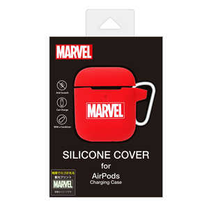 PGA Air Pods充電ケース用 シリコンカバー PG-DAPC04MVL MARVEL ロゴ レッド PGA Air Pods充電ケース用 シリコンカバー PG-DAPC04MVL MARVEL ロゴ レッド
