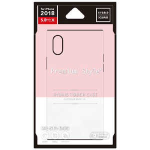 PGA iPhone 5.8インチ用 ハイブリッドタフケース サフィアーノ調 ピンク PG-18XHB07PK ピンク