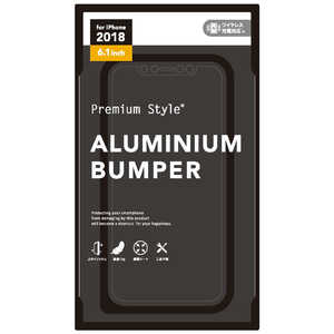 PGA iPhone XR用 アルミニウムバンパー ブラック PG-18YBP01BK ブラック