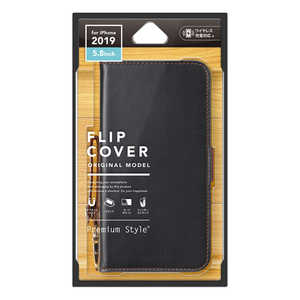 PGA iPhone 11 Pro 5.8インチ用 フリップカバー PUレザーダメージ加工 ブラック PG-19AFP02BK ブラック