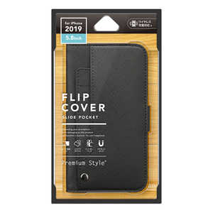 PGA iPhone 11 Pro 5.8インチ用 スライドポケットフリップカバー ブラック PG-19AFP10BK ブラック