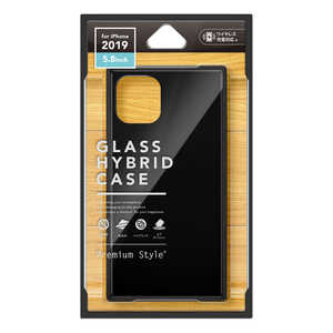 PGA iPhone 11 Pro 5.8インチ用 ガラスハイブリッドケース ブラック PG-19AGT01BK ブラック