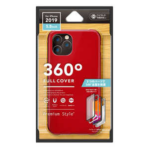 PGA iPhone 11 Pro 360度フルカバーケース レッド PG-19AFC04RD