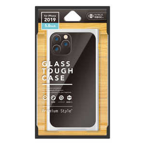 PGA iPhone 11 Pro 5.8インチ用 クリアガラスタフケース スクエア型 ホワイト PG-19AGT11WH ホワイト