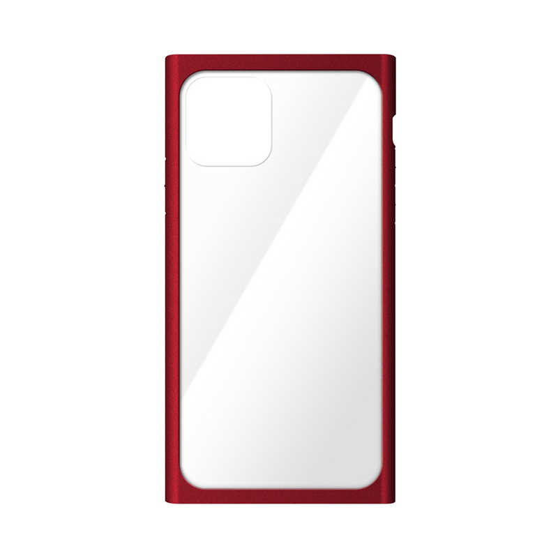 PGA PGA iPhone 11 Pro 5.8インチ用 クリアガラスタフケース スクエア型 レッド PG-19AGT12RD レッド PG-19AGT12RD レッド