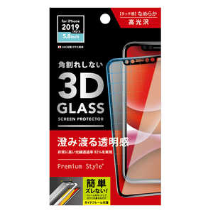 PGA iPhone 11 Pro 5.8インチ 用　治具付き　3Dハイブリッドガラス　クリア PG-19AGL01H