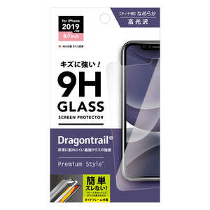PGA 2019年 iPhone 6.1用 治具付き 液晶保護ガラス ドラゴントレイル PG-19BGL06 ドラゴントレイル