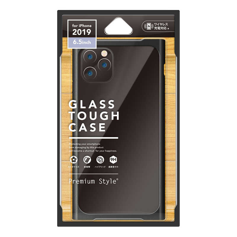 PGA PGA iPhone 11 Pro Max 6.5インチ用 クリアガラスタフケース スクエア型 ブラック PG-CGT10BK ブラック PG-CGT10BK ブラック